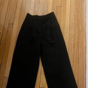 OAK + FORT Wide Leg Trouser, Black, Size 8